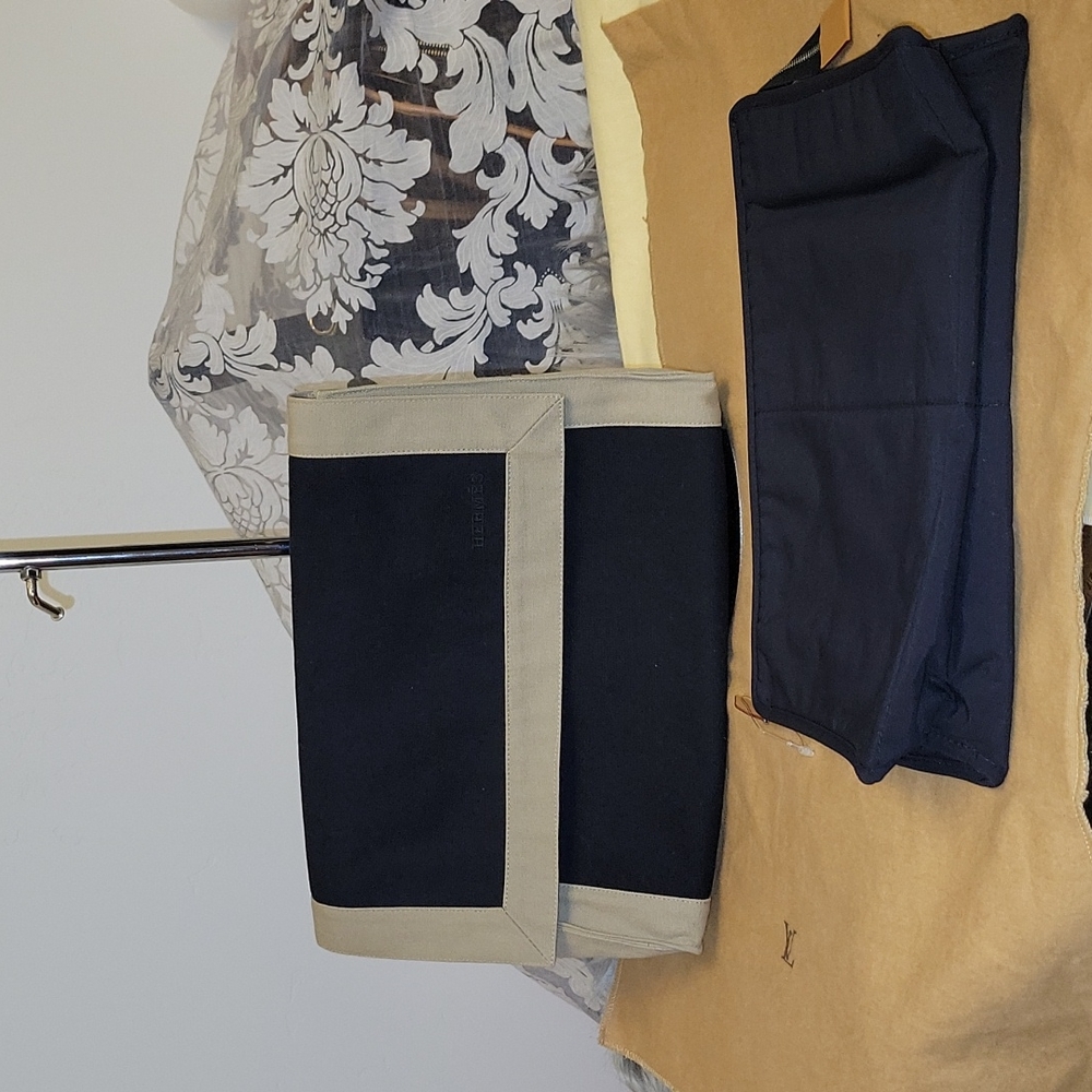 Hermes 2 pieces Canvas pouches